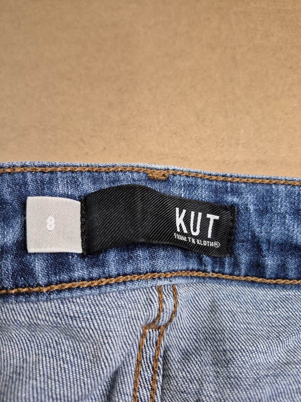 KUT from the Kloth Women's Distressed High-Rise Jeans - Medium Blue - Picture 6 of 12